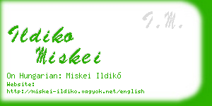 ildiko miskei business card