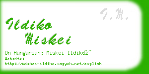 ildiko miskei business card